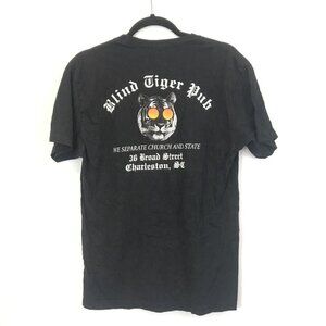 Vintage Next Level Blind Tiger Pub Charleston SC Black Graphic T-Shirt Size M